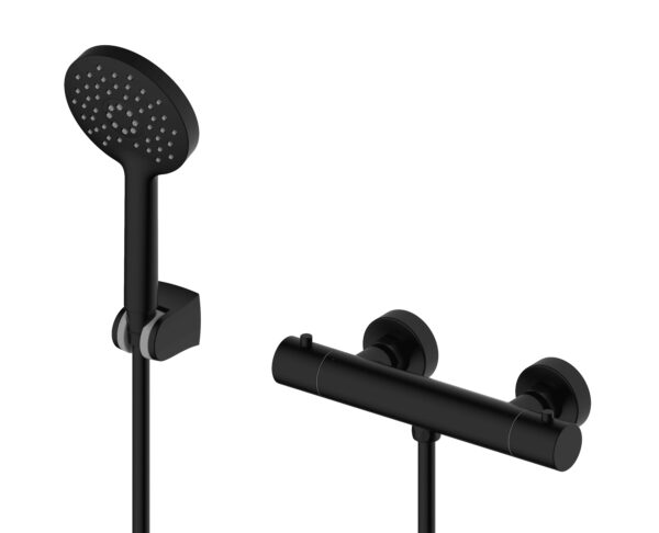 Hades Ducha Termostático Negro Mate