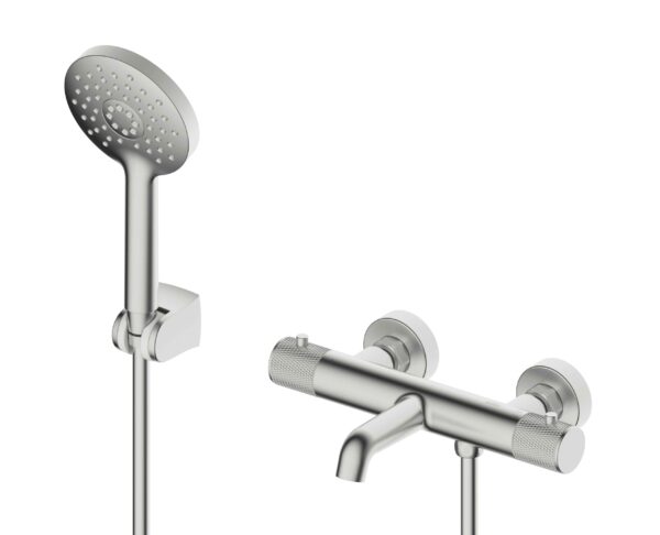 Hades baño-Ducha Termostático Moleteada Inox