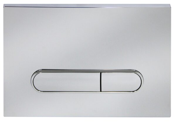 PLACA OVAL CROMADO MATE