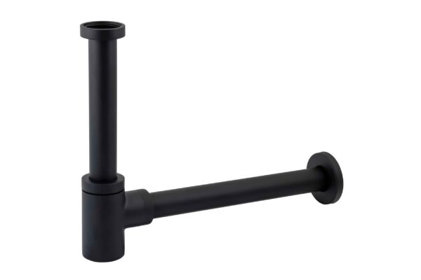 Sifón Telescópico lavabo Negro Mate