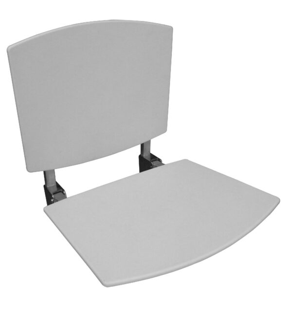 Asiento abatible con respaldo blanco