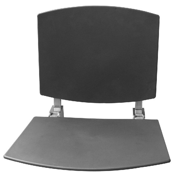 Asiento abatible con respaldo gris Asiento abatible con respaldo gris