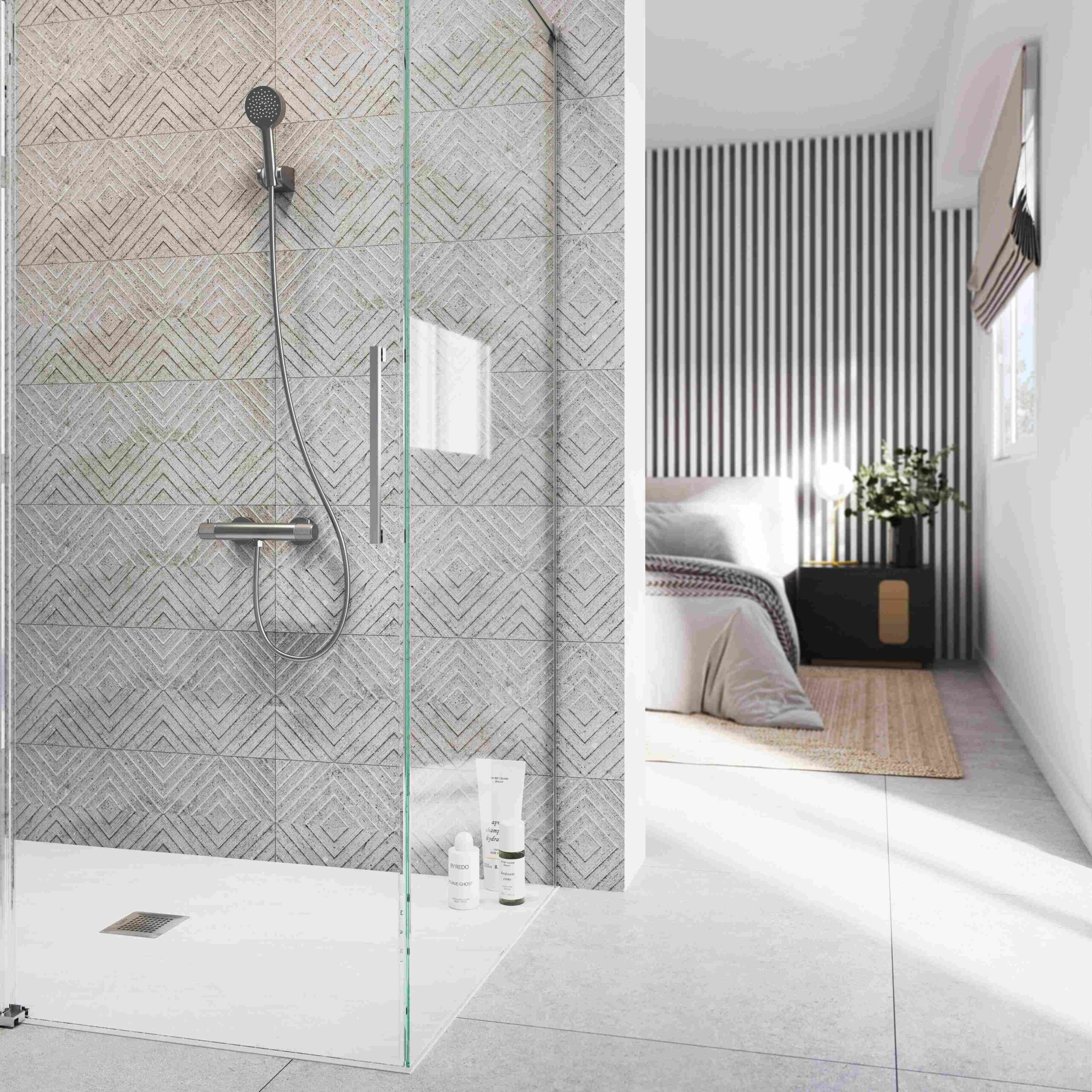 Grifo Ducha Termostático Hades Cromo Moleteada Grifo Ducha Termostático Hades Cromo Moleteada