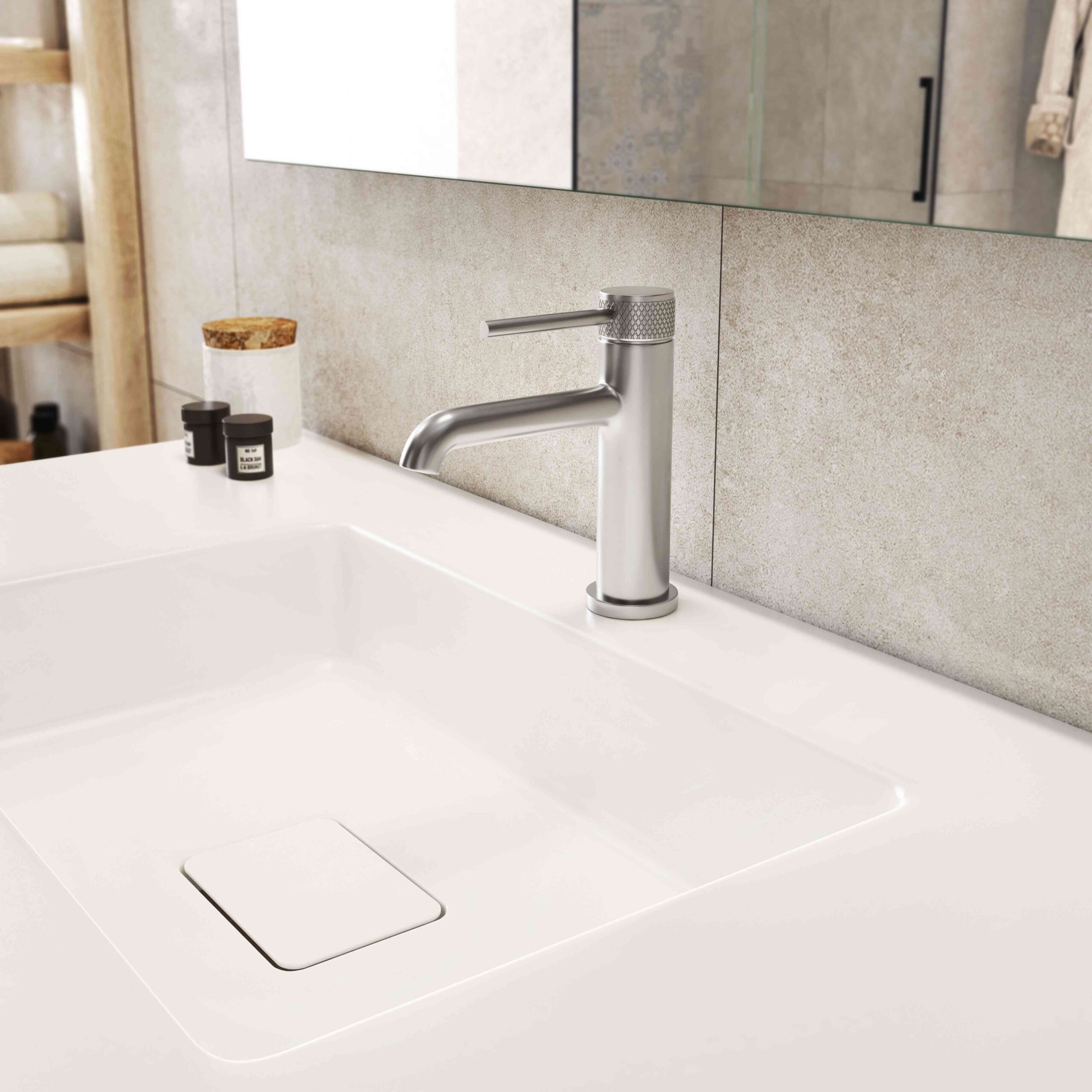 Lavabo Hades Cromo Moleteada Lavabo Hades Cromo Moleteada