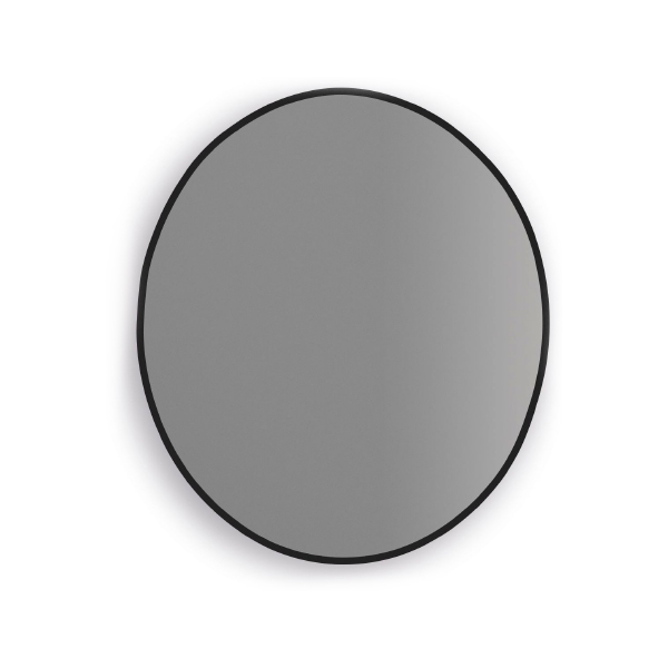 ESPEJO REDONDO CON CONTORNO Negro Mate