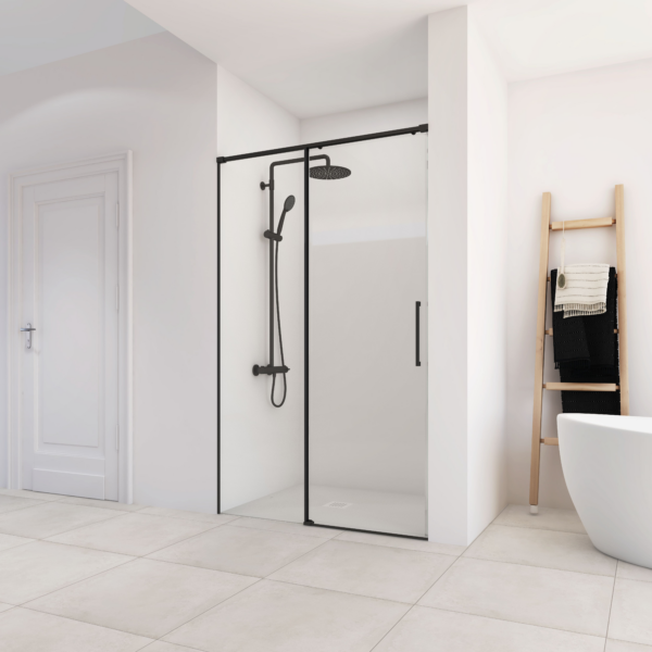 Core Slim corredera 1F+1C negro mate