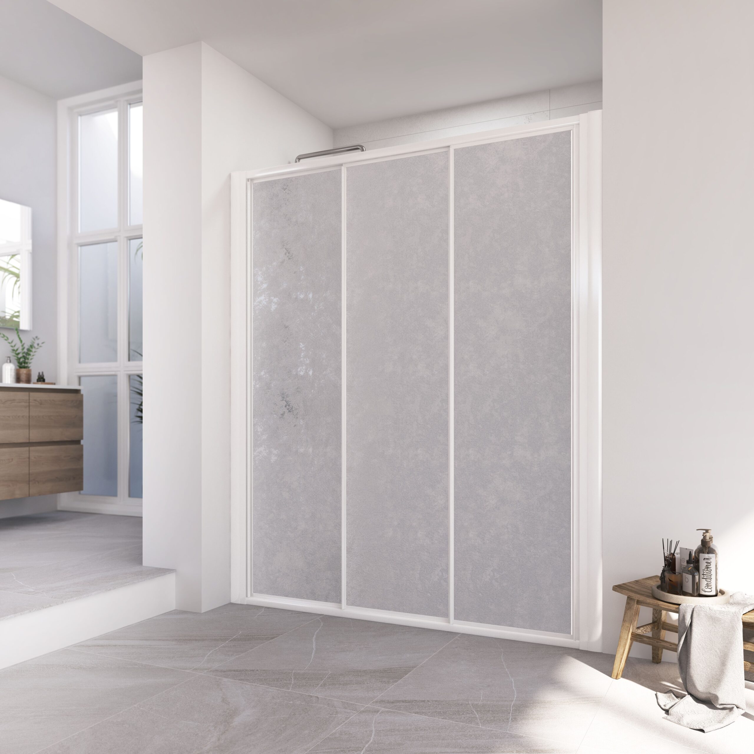 Essential Frontal Corredera 3 hojas correderas Blanco brillo