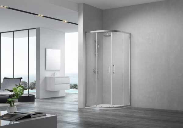 Tempo semicircular corredera 2F+2C plata brillo