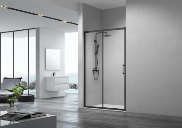 Tempo corredera 1F+1C negro mate