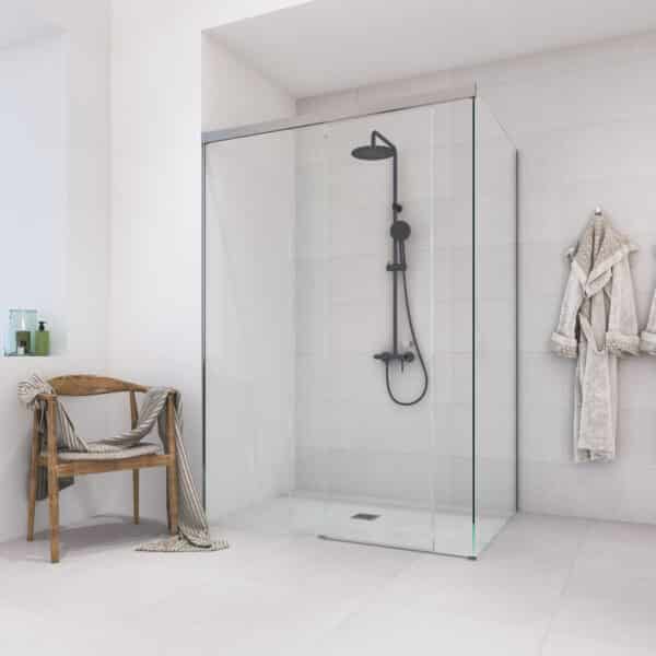 Top corredera con lateral 1F + 1C plata mate