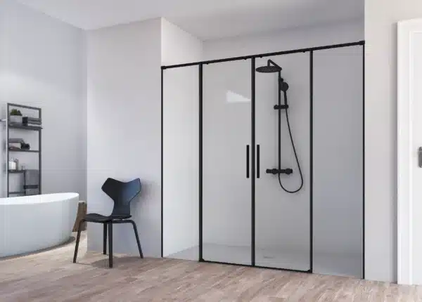 Core Slim corredera 2F+2C negro mate