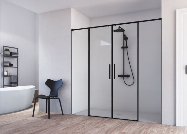 Core Slim corredera 2F+2C negro mate