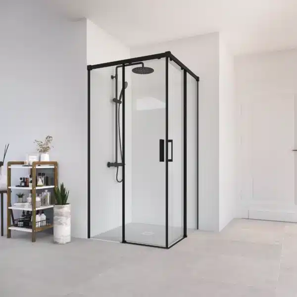 Core angular corredera 2F+2C negro mate