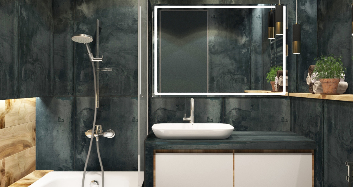 Minimalismo para baños de color negro