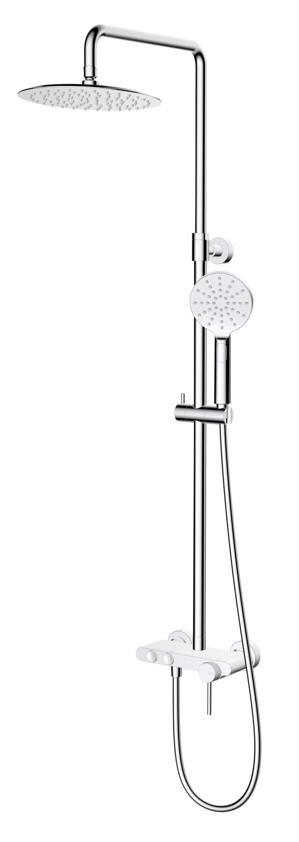 Conjunto Monomando Hades con repisa moleteada Cromo