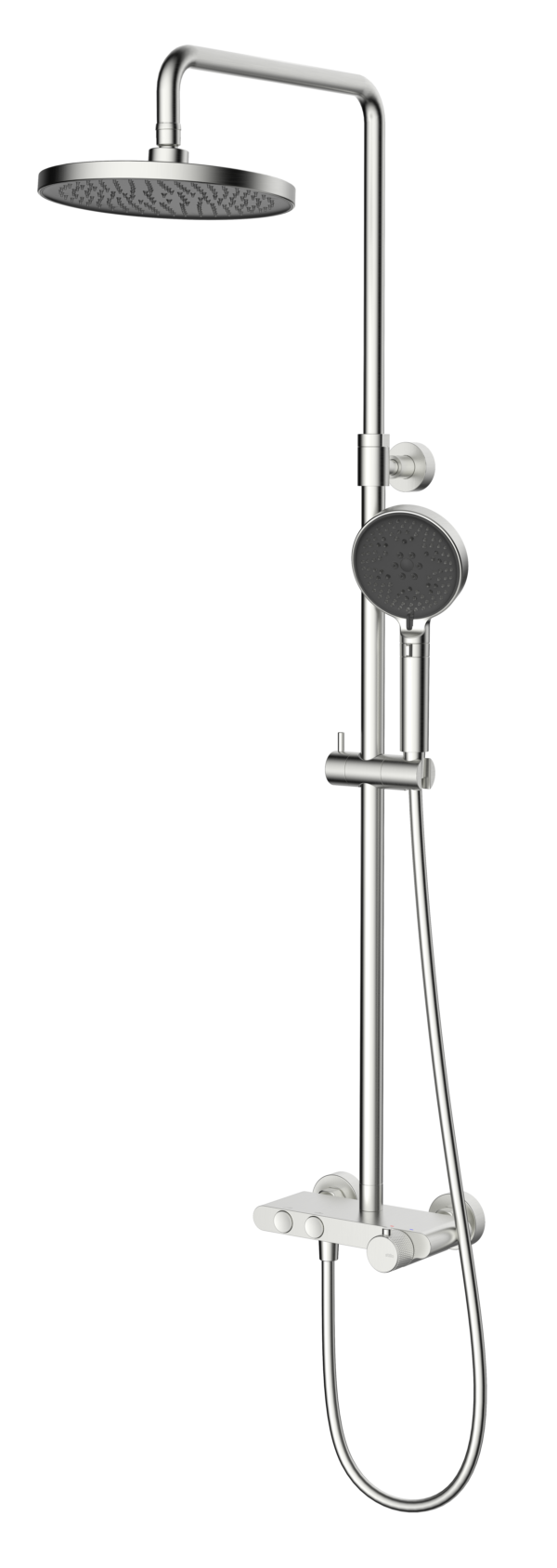 Conjunto Termostático Hades con repisa moleteada Inox