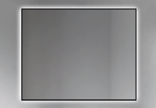 ESPEJO RECTANGULAR CON CONTORNO NEGRO RETROILUMINADO SIN TOUCH