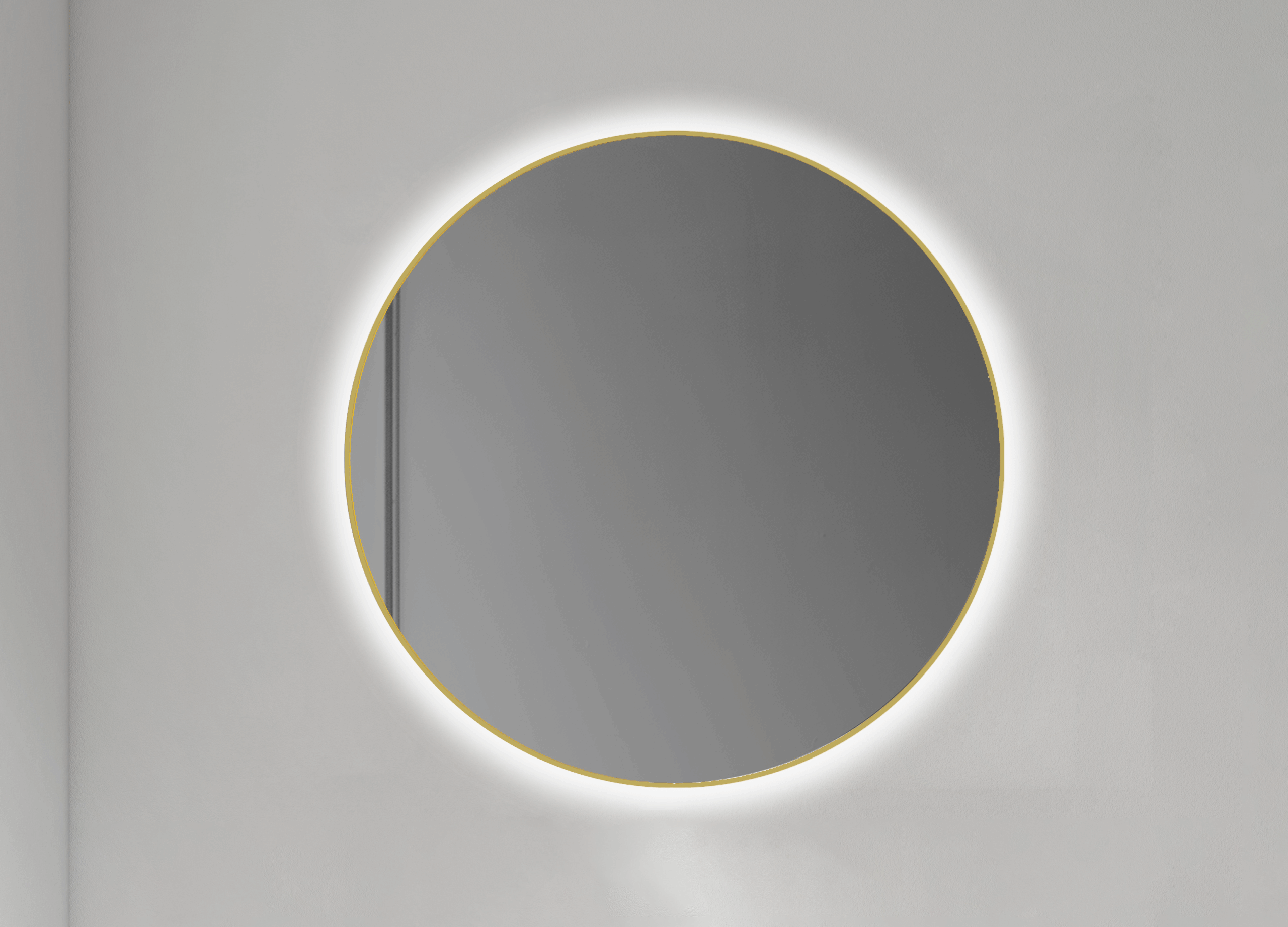 ESPEJO REDONDO CON CONTORNO ORO RETROILUMINADO SIN TOUCH