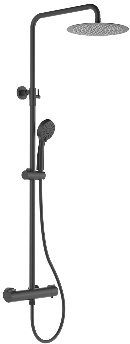 Conjunto Termostático Hera Negro Mate