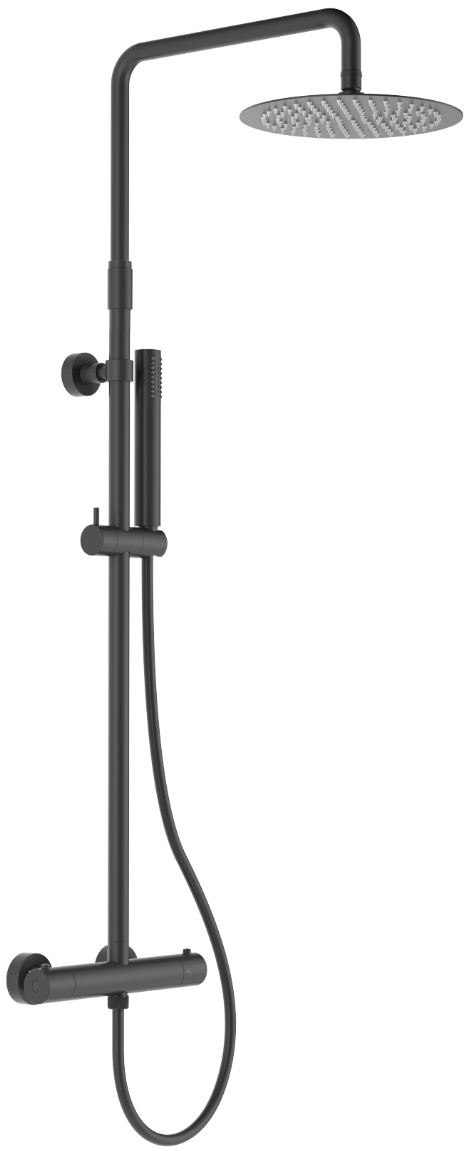 Conjunto Termostático Zeus Negro Mate