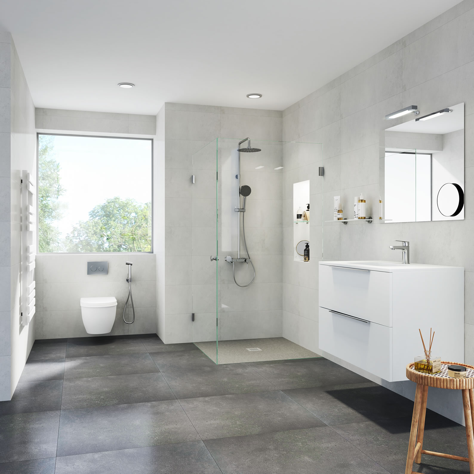 Baños de color blanco Baño de color blanco