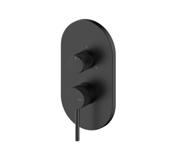 HADES MONOMANDO EMPOTRADO REDONDO 2-3V MOLETEADO NEGRO