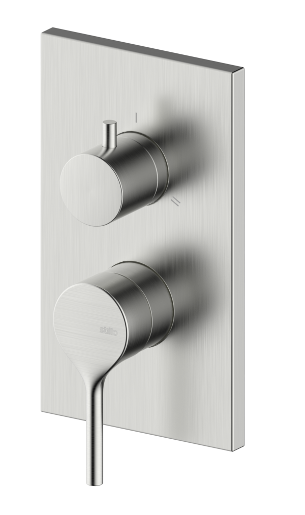 HADES MONOMANDO EMPOTRADO CUADRADO 2-3V INOX