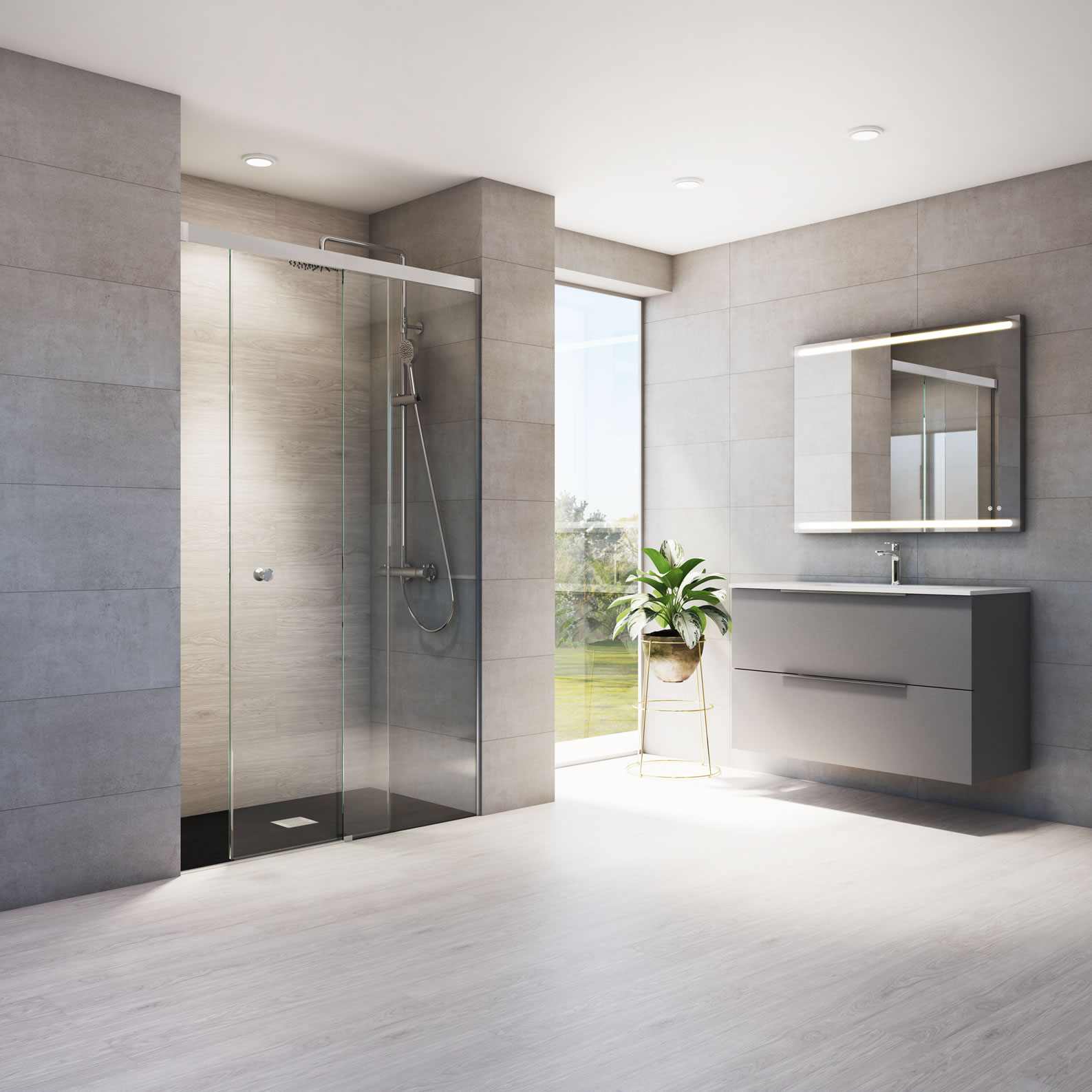 Diseño cuartos de baño modernos con plato de ducha