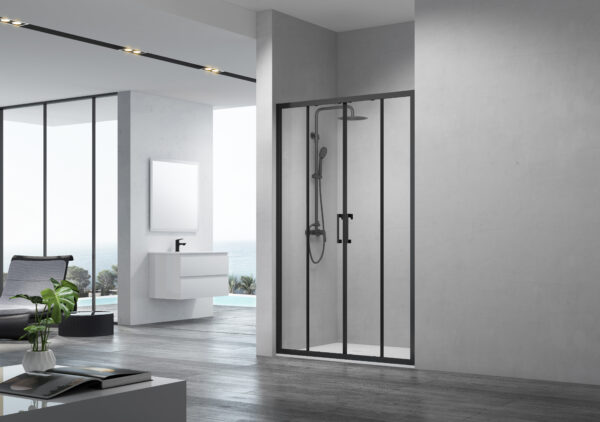 Tempo corredera 2F+2C negro mate