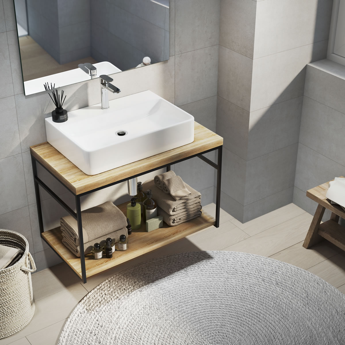 Lavabos de porcelana Muebles con lavabos de porcelana