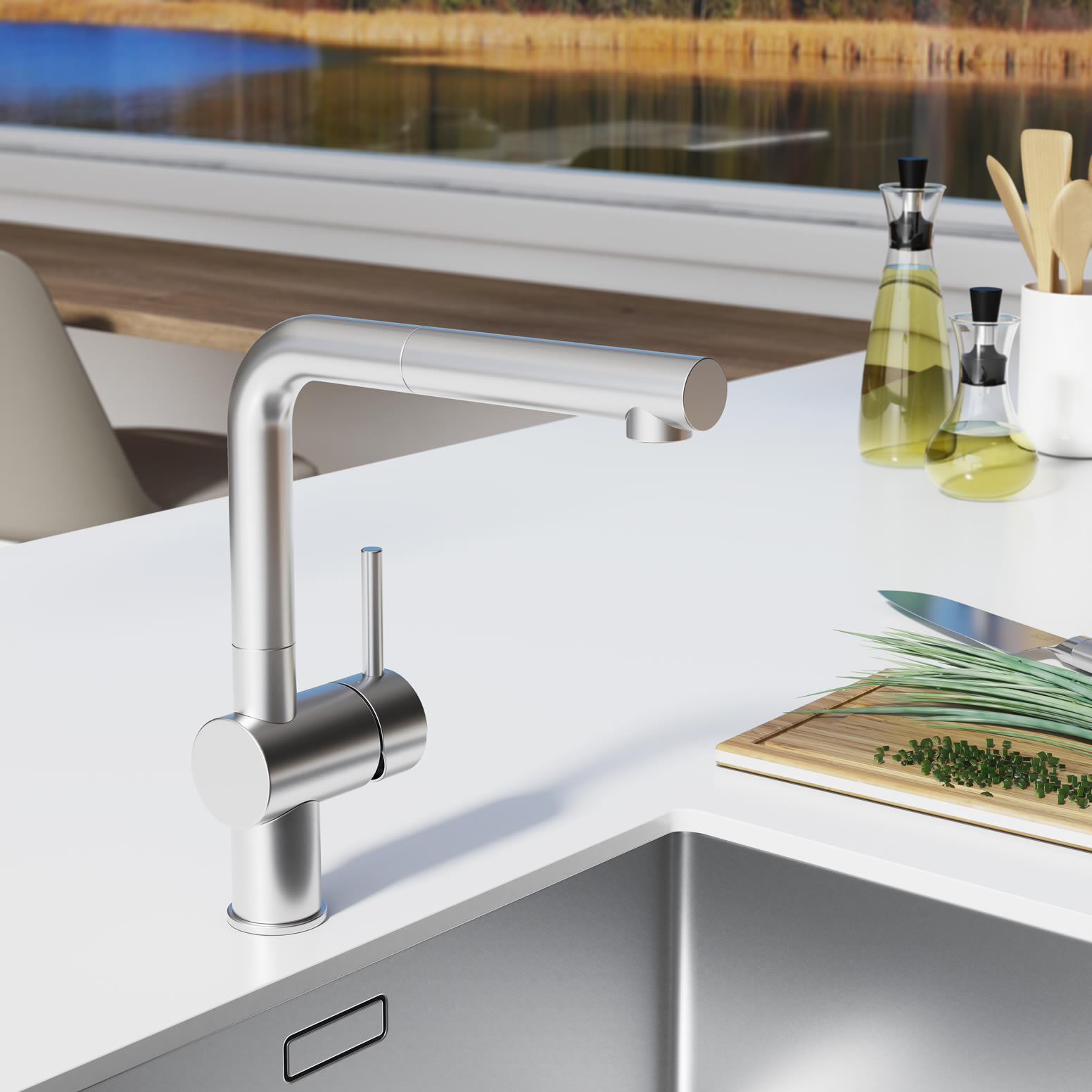 Grifo cocina caño extraible Grifos de caño extraible para cocina