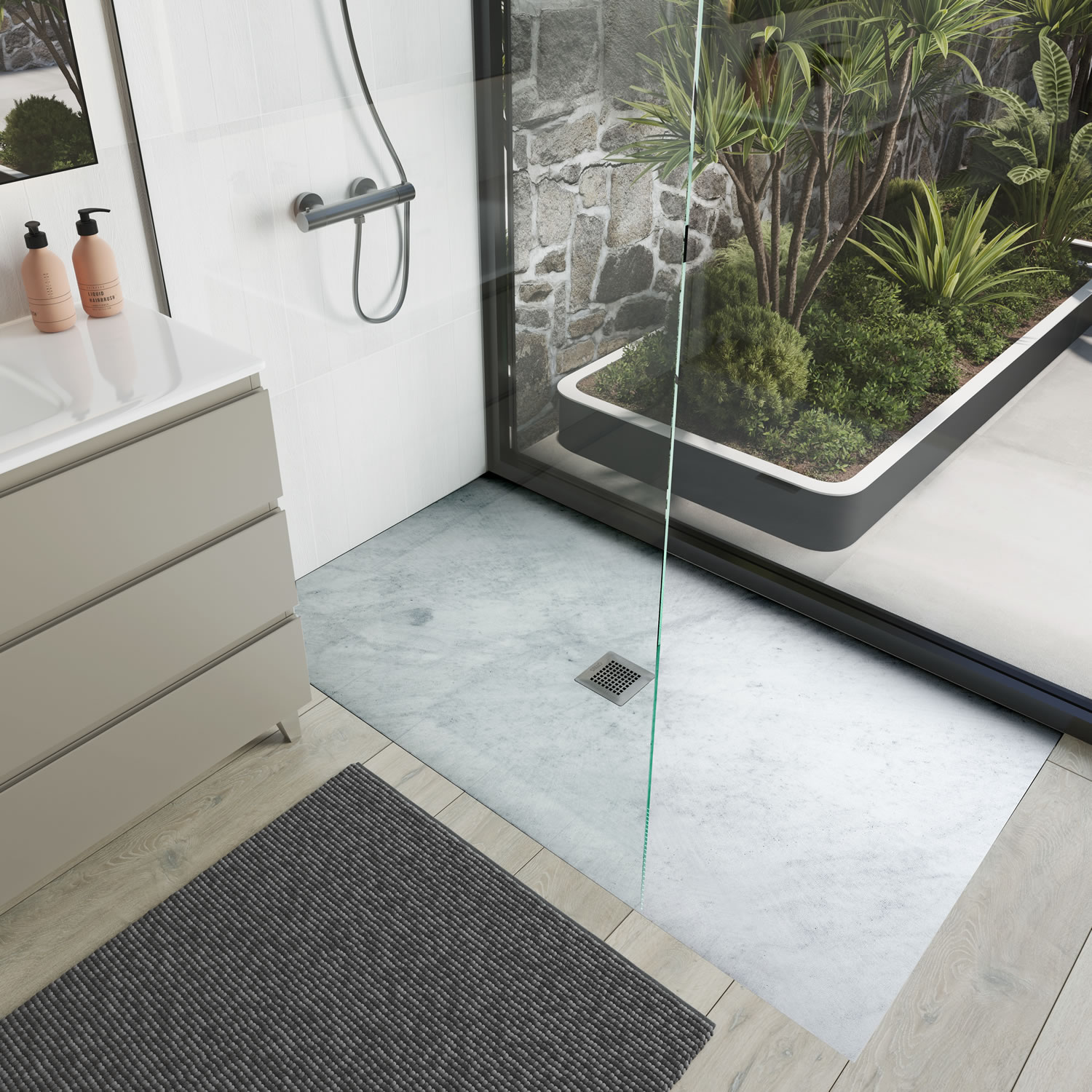 Plato ducha a ras de suelo Plato ducha extraplano