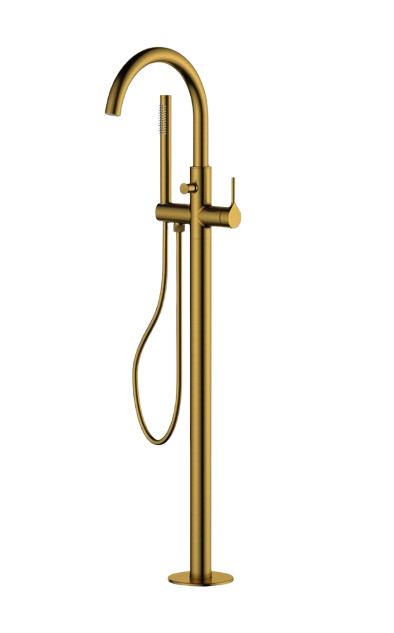 HADES MONOMANDO BAÑERA EXENTA DE PIE ORO