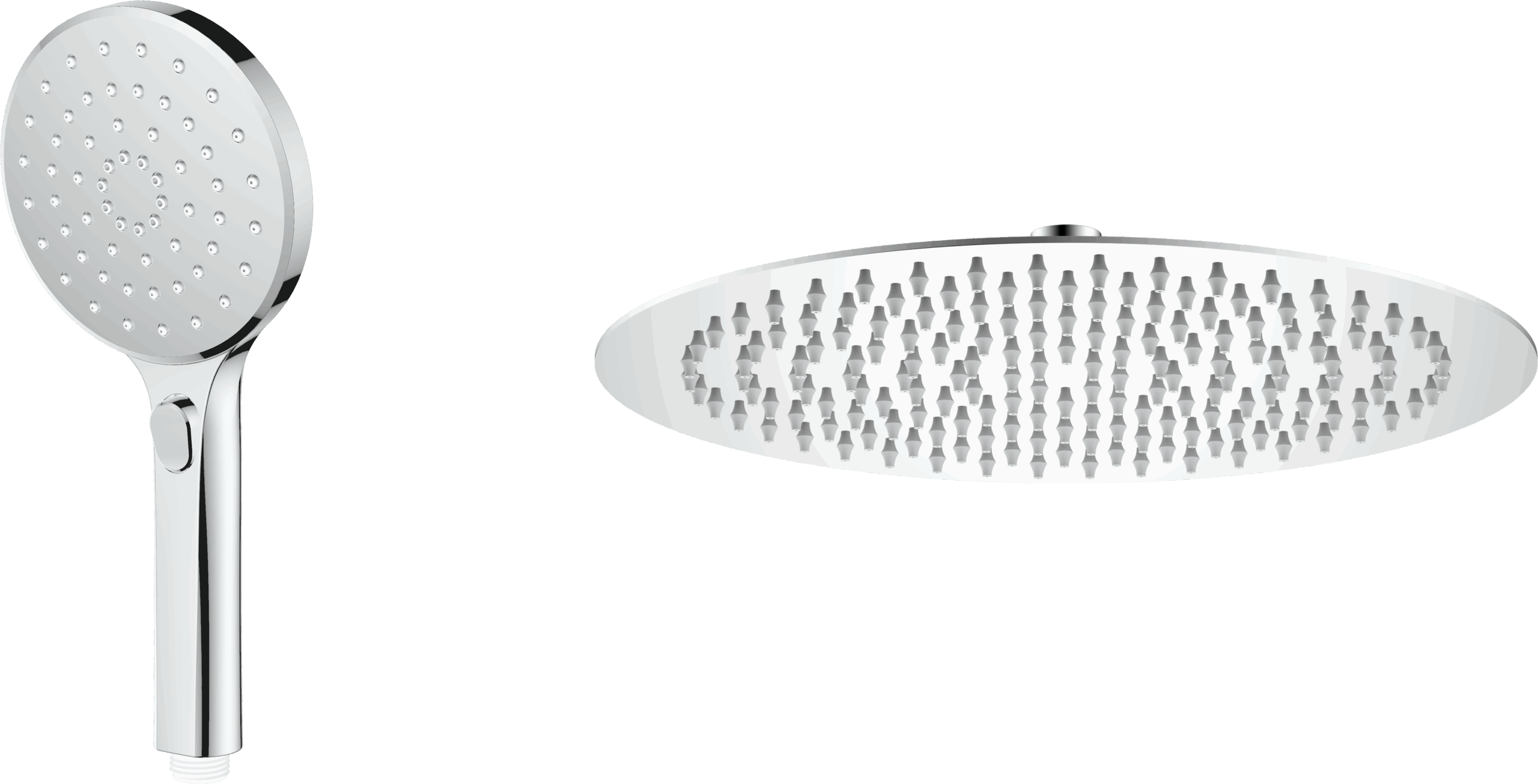 Rociadores y duchas de mano de conjuntos de duchas