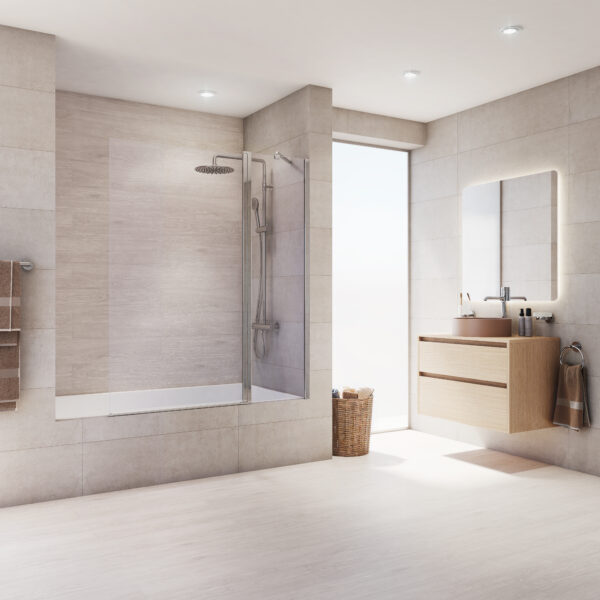 Core frontal bañera abatible 1F + 1P plata brillo