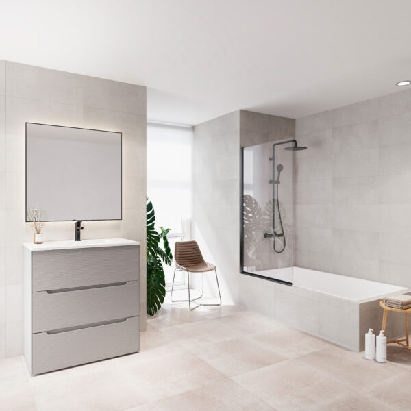 Core frontal bañera abatible 1P negro mate