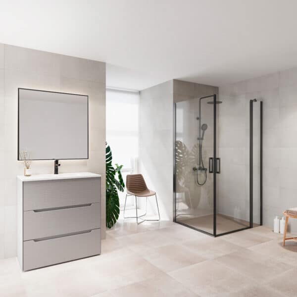 Core angular abatible 1P x 1P +1F negro mate