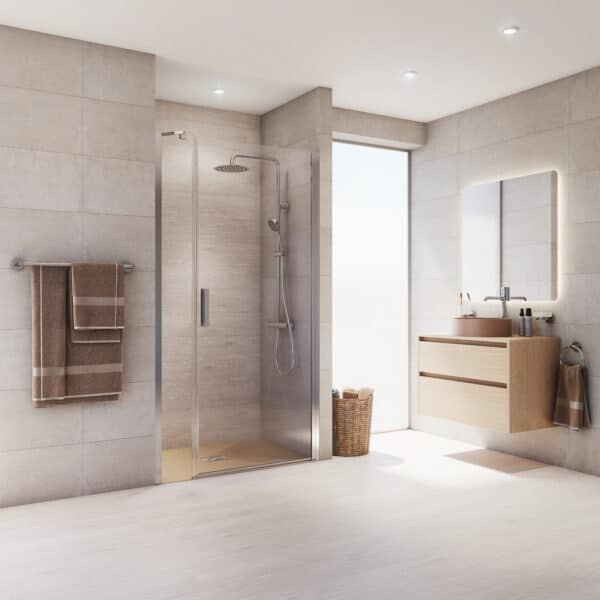 Core Frontal Abatible 1F + 1P cierre a fijo plata brillo