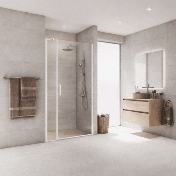 Core Frontal Abatible 1F + 1P cierre a fijo Blanco Mate